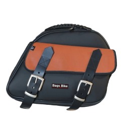 Borse Laterali Bags Bike Explorer N/C /RE/GUE Nere e Cuoio per Royal Enfield Guerrilla