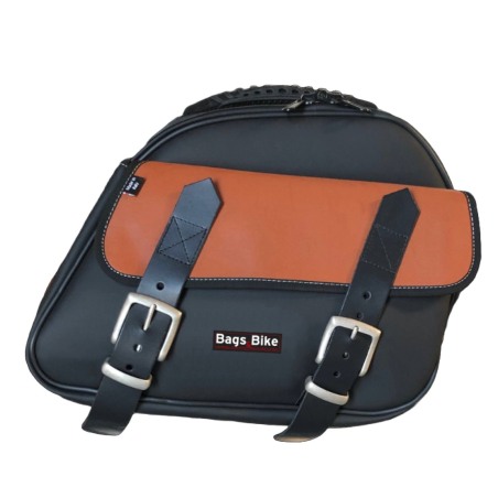 Borse Laterali Bags Bike Explorer N/C /RE/GUE Nere e Cuoio per Royal Enfield Guerrilla