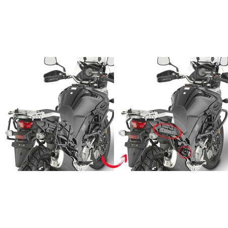 PLR3112 Portavaligie laterali a sgancio rapido per valigie GIVI Monokey per Suzuki DL-650 V-Strom 2017