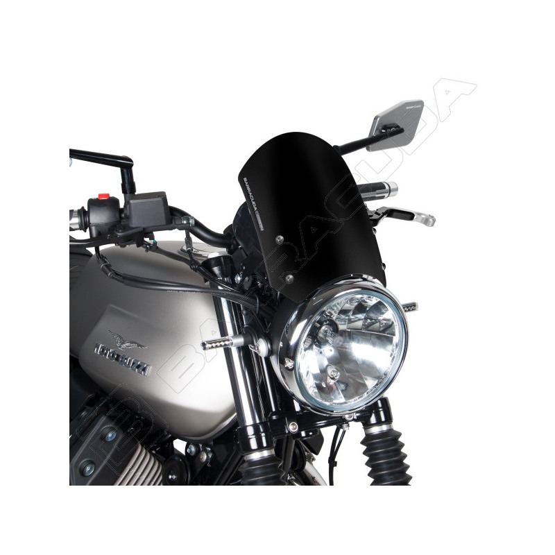 Barracuda MG7300-17N Cupolino Classic Alluminio Nero per Moto Guzzi V7 III