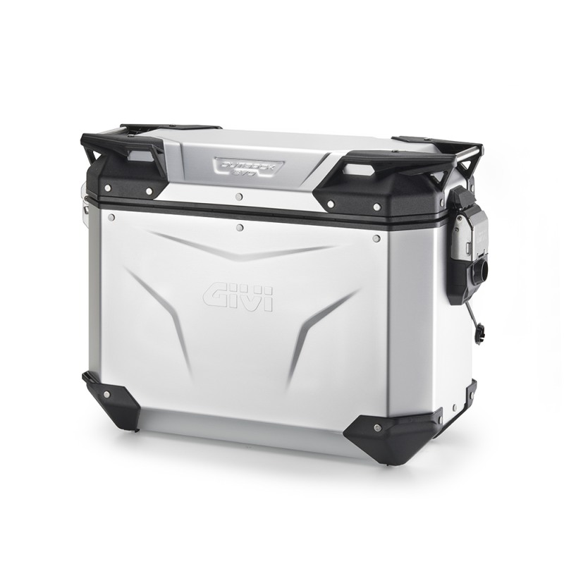 Givi OBKEV37AAL Valigia Laterale Sinistra Trekker Outback Evo in Alluminio Anodizzato da 37 litri