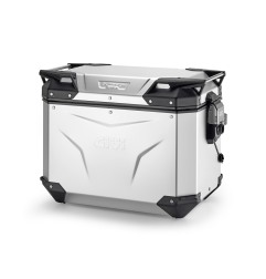 Givi OBKEV44AAL Valigia Laterale Sinistra Trekker Outback Evo in Alluminio Anodizzato da 44 litri