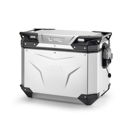 Givi OBKEV44AAL Valigia Laterale Sinistra Trekker Outback Evo in Alluminio Anodizzato da 44 litri