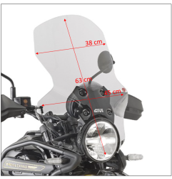 Cupolino trasparente Kappa KD9059ST per Himalayan 450 dal 2024