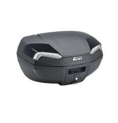 Givi E46NT2 Bauletto Riviera Tech In Plastica Da 46 litri Con Inserti Neri e Catadiottri Argento Monolock