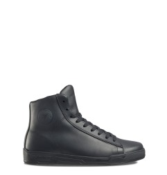 Sneakers da moto Stylmartin Core WP Black in pelle pieno fiore