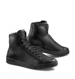 Sneakers da moto Stylmartin Core WP Black in pelle pieno fiore