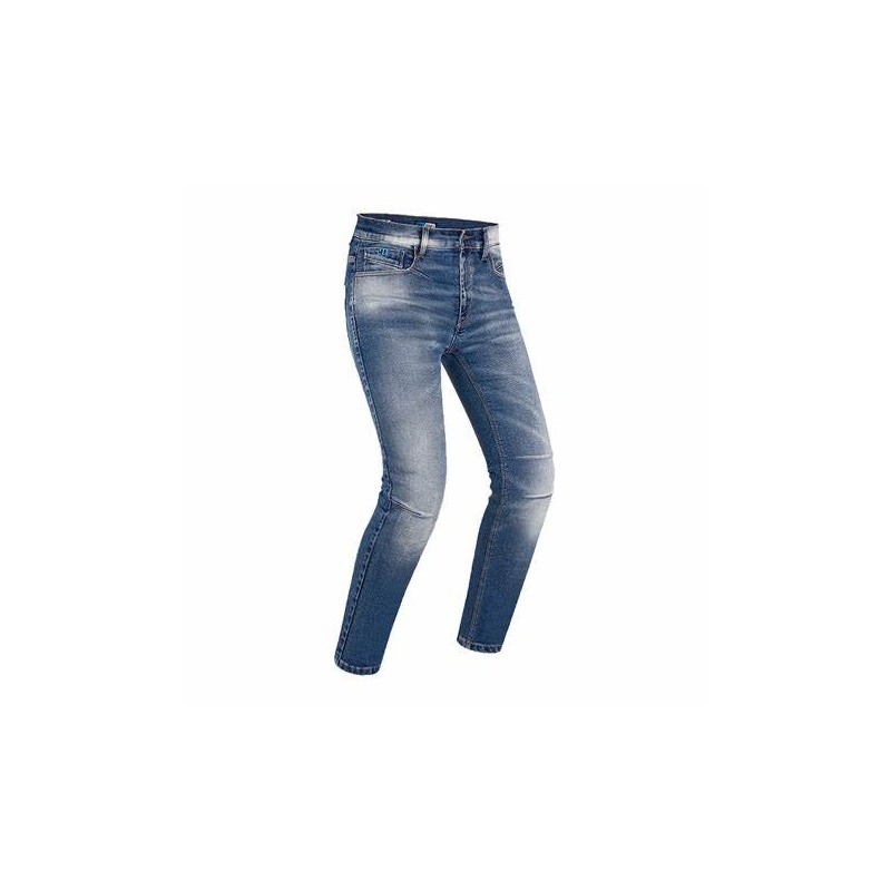 Jeans da moto in T-Stretch con protezioni CE PMJ Cruise Blue