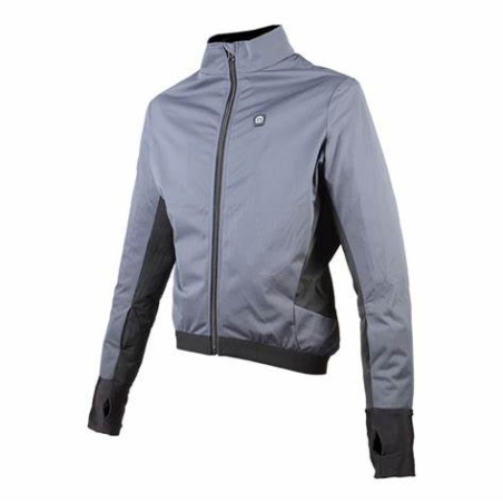 Giacca riscaldata moto Klan Jacket Dual Power Grigio