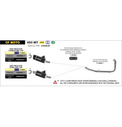 Arrow 72655PK Terminale Indy Race EVO titanio con fondello carby per CF Moto 450 Mt dal 2024