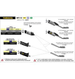 Arrow 71241HK Kit intermedio racing - Terminale Indy Race EVO titanio + Raccordo titanio diam. 54Mm per Yamaha Mt-10 dal 2022