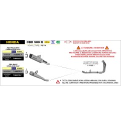 Arrow 71980AKN Terminale Indy Race EVO alluminio Dark con fondello carby per Honda Cbr 500 R dal 2024