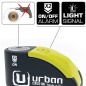 Bloccadisco URBAN UR10 con allarme 120 dB, nero/giallo, perno 10 mm