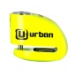 Bloccadisco URBAN UR906X con allarme 120 dB, perno 6 mm, giallo