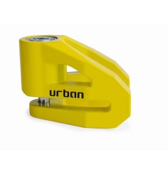 Bloccadisco URBAN UR208Y giallo, perno Ø10 mm, con cavo promemoria