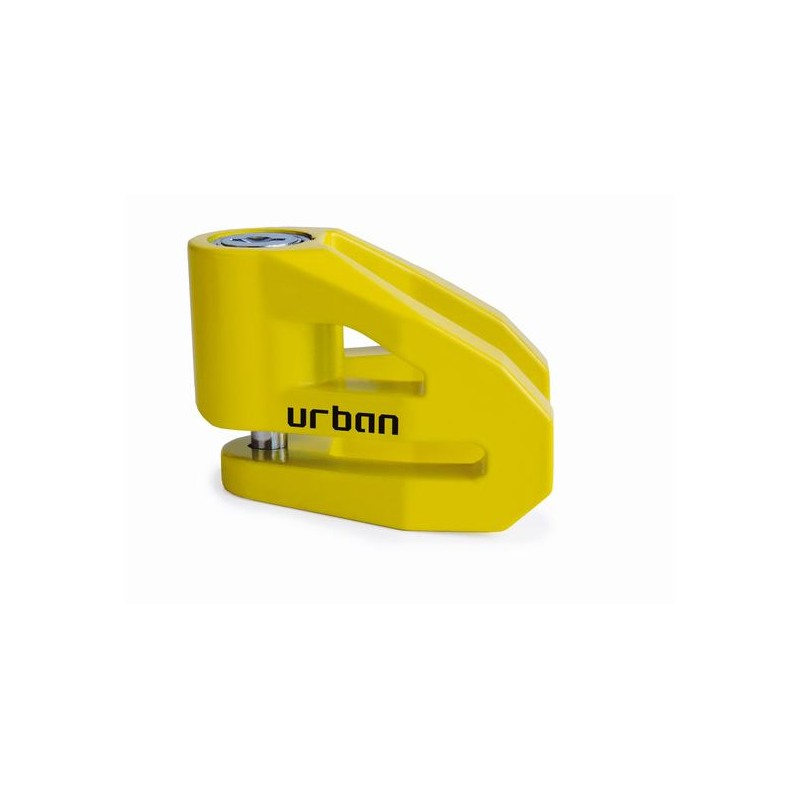 Bloccadisco URBAN UR208Y giallo, perno Ø10 mm, con cavo promemoria