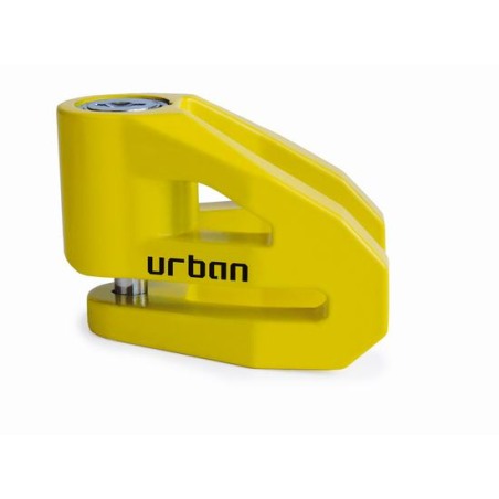 Bloccadisco URBAN UR208Y giallo, perno Ø10 mm, con cavo promemoria