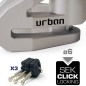 Bloccadisco URBAN UR206T titanio, perno Ø6 mm, con cavo promemoria