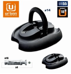 Ancoraggio a terra Urban UR55 con anello basculante Ø14 mm per moto