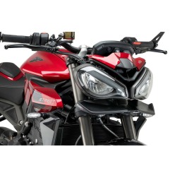 Puig 21594J Spoiler Anteriore Downforce Naked Triumph Street Triple 765 R/Rs dal 2023 Nero Opaco