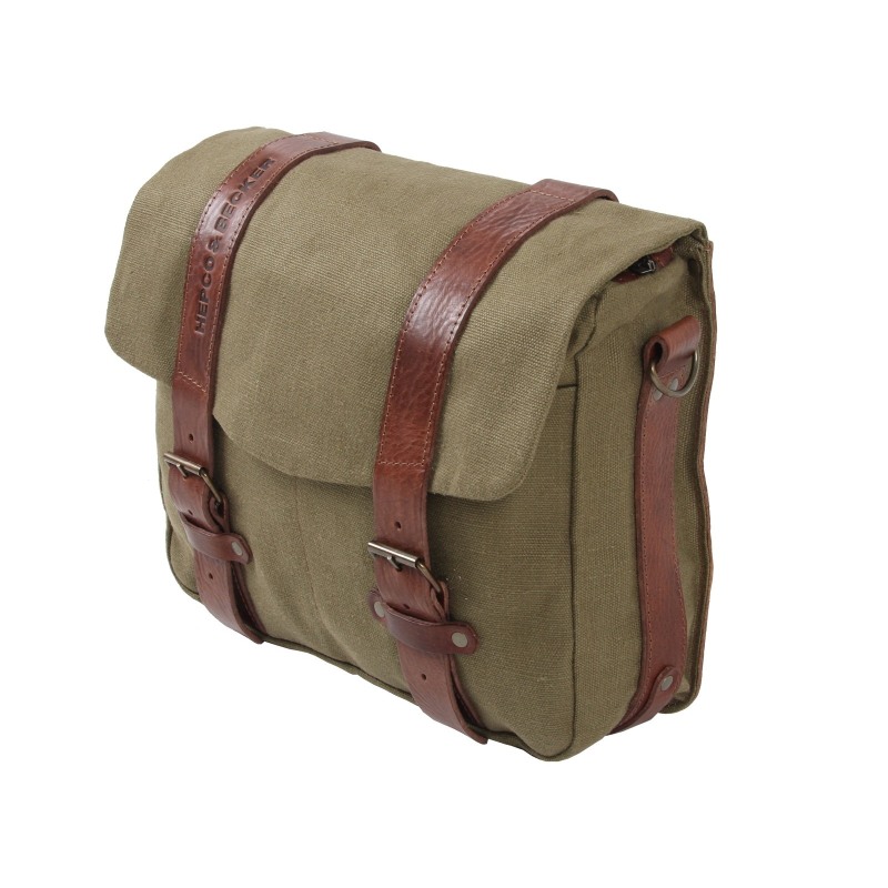 Borsa porta attrezzi in pelle e tessuto Hepco & Becker Legacy nera