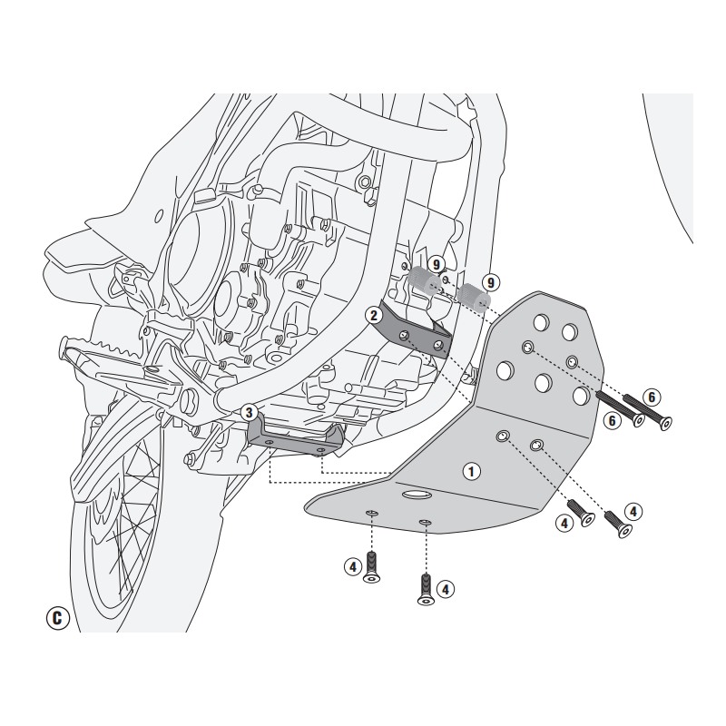 Paracoppa in alluminio kappa RP1191K per Honda CRF 300 L dal 2021