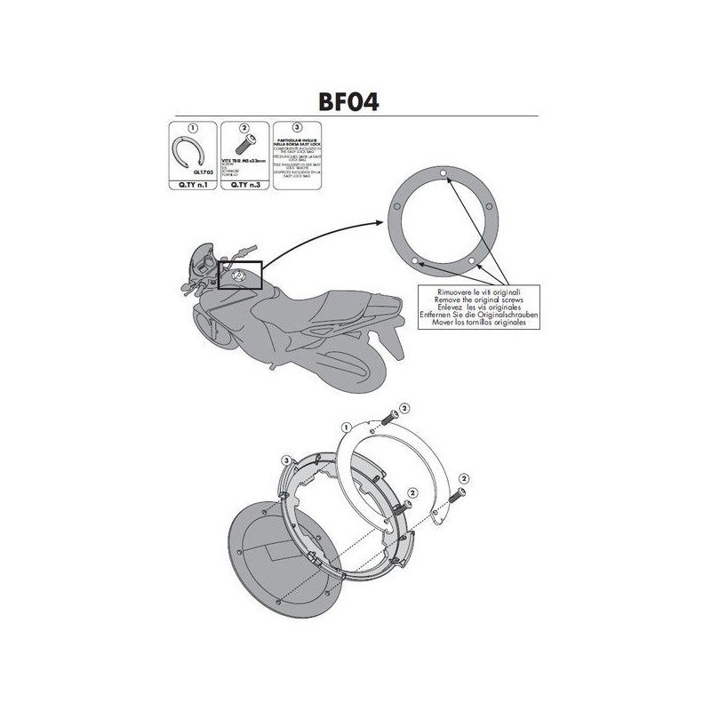 Borsa serbatoio Givi XS306 Tanklock linea Extreme 25 litri