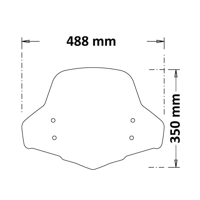 Parabrezza alto Kappa 1193AK per SH Mode 125 dal 2021