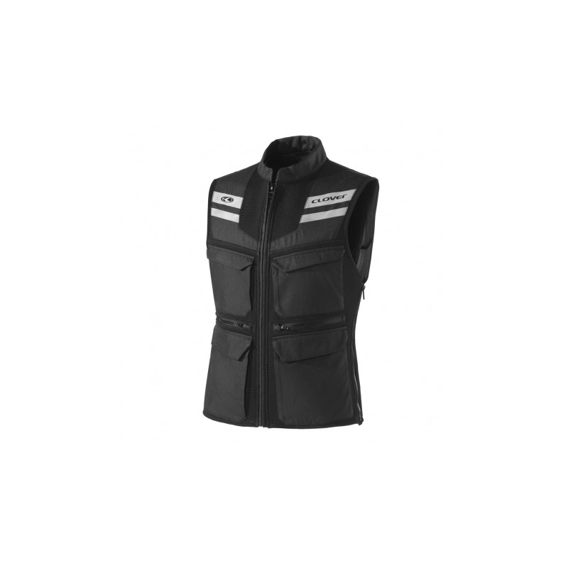 Clover SW-2 Vest Gilet traforato da moto con protezione per la schiena