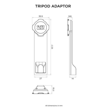 Quad Lock QLM-TRI-3 Adattatore treppiede