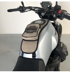 Bags&Bike FSGC Fascia Serbatoio Per Moto Guzzi V7 2021 – Canvas Grigio – Logo Centenario