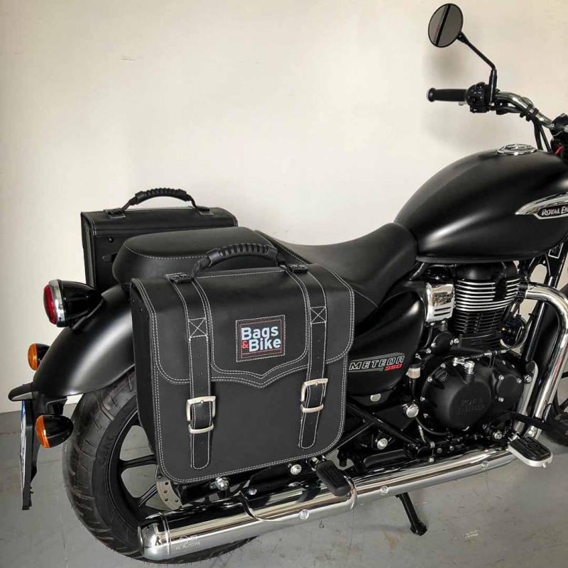 Bags&Bike GLOBETROTTERMET Coppia Borse Laterali Globetrotter Per Royal Enfield Meteor 350