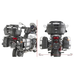 Givi PLO8209MK Portavaligie laterale Monokey per Moto Guzzi V85TT dal 2024
