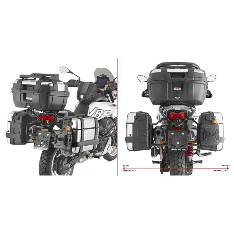 Givi PLO8209MK Portavaligie laterale Monokey per Moto Guzzi V85TT dal 2024