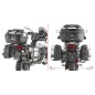 Givi PLO8209MK Portavaligie laterale Monokey per Moto Guzzi V85TT dal 2024