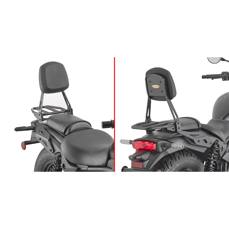 Portapacchi con schienale Givi TS4134C per Kawasaki Eliminator dal 2024