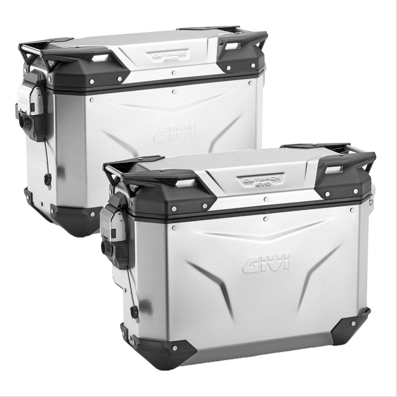 Givi OBKEV3733APACK2 Coppia valigie 37/33 litri Trekker Outback Evo Grigio