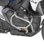 Protezione motore tubolare Kappa KN5143SL per moto BMW R1300GS Grigio Silver