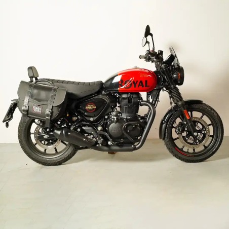 Bags&Bike CLASSIC/HUNT/N Coppia Di Borse Laterali Modello Classic Nera Per Hunter 350 Royal Enfield