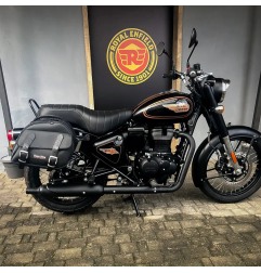 Bags&Bike EXPLORER/N/BUL Coppia Di Borse Laterali Modello Explorer Nera Per Royal Enfield Bullet 350