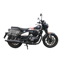 Bags&Bike EXPLORER/N-SHO Borse Laterali Modello Explorer Nera Per Royal Enfield Shotgun