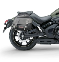 Bags&Bike Explorer /N/K-VUL Borse Laterali Modello Explorer Nera Per Kawasaki Vulcan 650