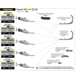 Arrow 72161PD Collettori racing in titanio per Yamaha Teneré 700 dal 2019