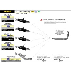 Arrow 72645AKN Terminale Indy Race EVO alluminio Dark con fondello carby per Honda XL 750 TRANSALP dal 2023