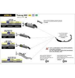 Arrow 72646PO Terminale Indy Race EVO titanio con fondello inox per Aprilia TUAREG 660 dal 2022