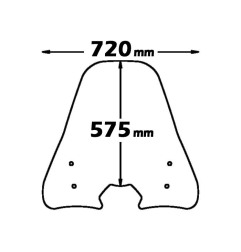 Isotta SC2680 parabrezza trasparente per Honda Vision 110 dal 2011 al 2016