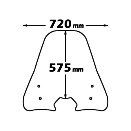 Isotta SC2680 parabrezza trasparente per Honda Vision 110 dal 2011 al 2016